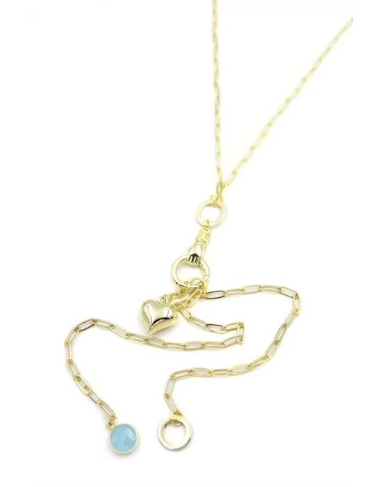 Kalp Y Kolye - Altın