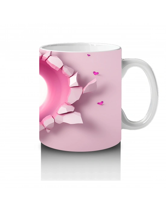 Kalpli Arka Planda Yunus Figürü – Baskılı Kahve Kupası