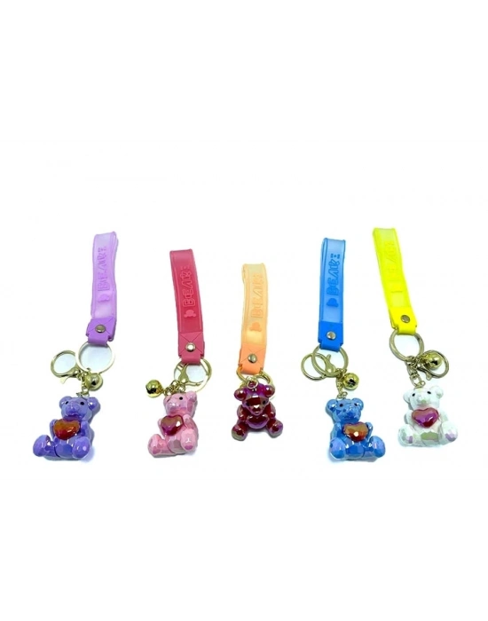 Kalpli Ayıcık Silikon Anahtarlık Alk1700