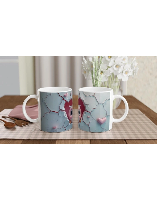 Kalpli Çatlağın Ardından Bakan Baykuş Temalı Baskılı Kupa Bardak