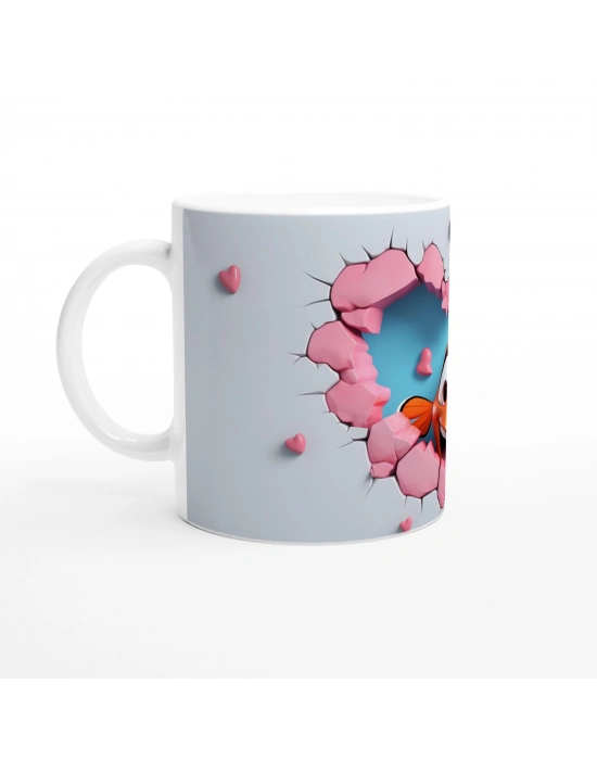 Kalpli Çatlağın Ardından Bakan Palyaço Balığı Temalı Baskılı Kupa Bardak