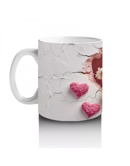 Kalpli Çatlakta Oturan Sevimli Ayıcıklar – Baskılı Kahve Kupası