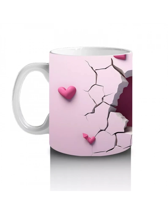 Kalpli Duvar Temalı Sevimli Civciv - Baskılı Kahve Kupası