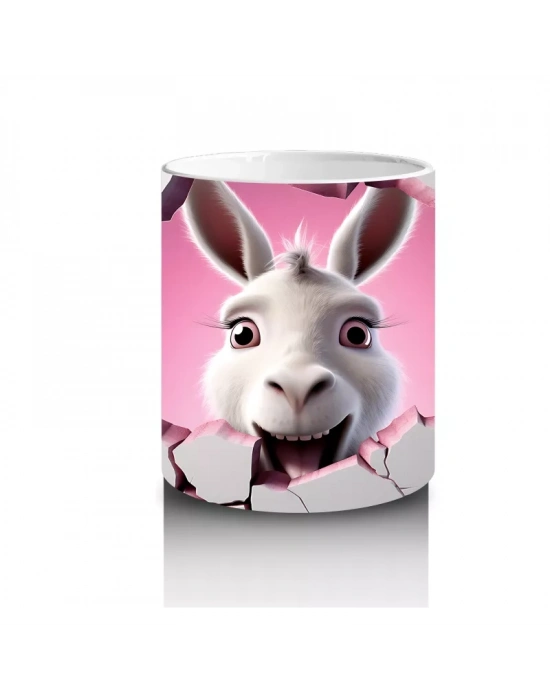 Kalpli Duvarı Delen Tavşan – Baskılı Kahve Kupası