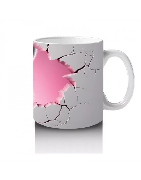 Kalpli Duvarı Delen Tavşan – Baskılı Kahve Kupası