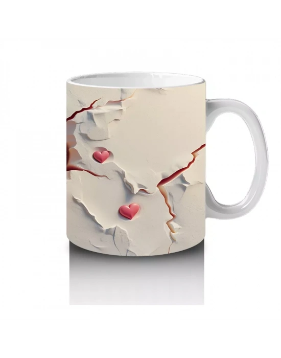 Kalpli Fon Üzerinde Sevimli Ayıcıklar – Baskılı Kahve Kupası