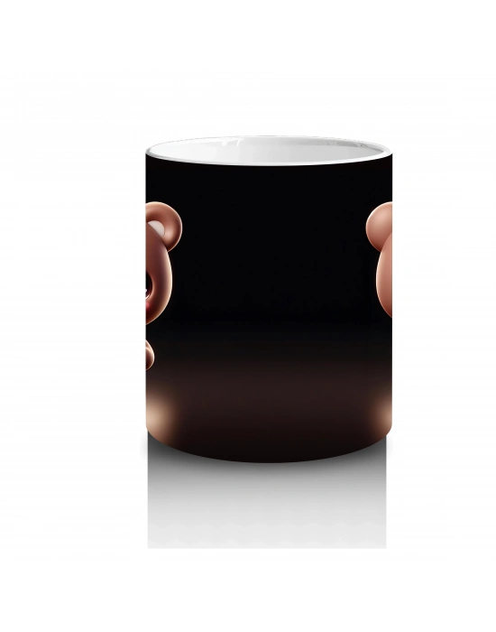 Kalpli Gözlerle Bakan Tatlı Ayıcık Karakteri – Baskılı Kahve Kupası