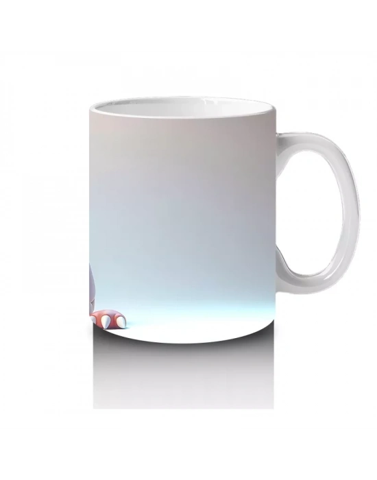 Kalpli Gözlük Takmış Tatlı Domuzcuk – Baskılı Kahve Kupası