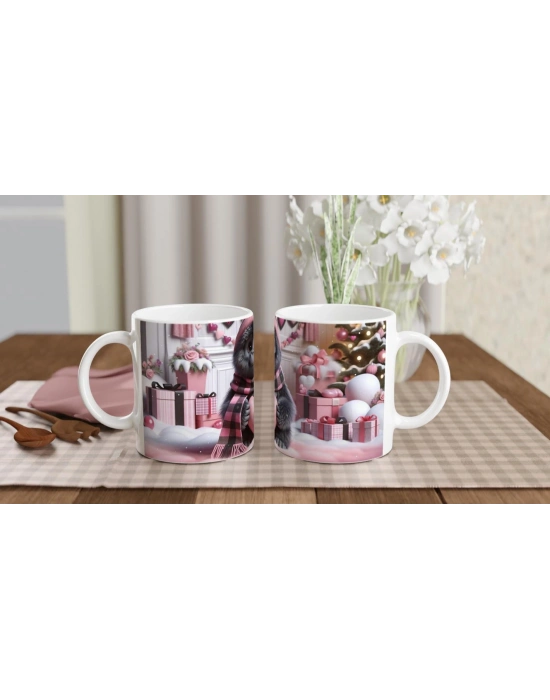 Kalpli Hediye Tutan Sevimli Goril Temalı Baskılı Kupa Bardak