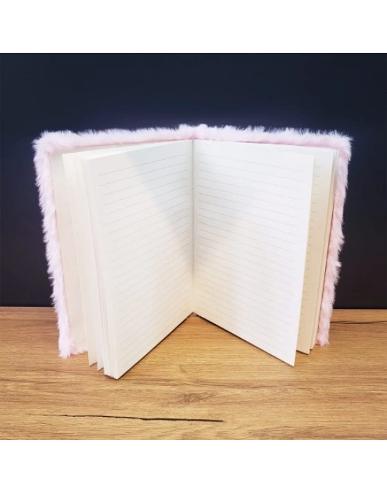 Kalpli Peluş Kapaklı Defter Hediyelik