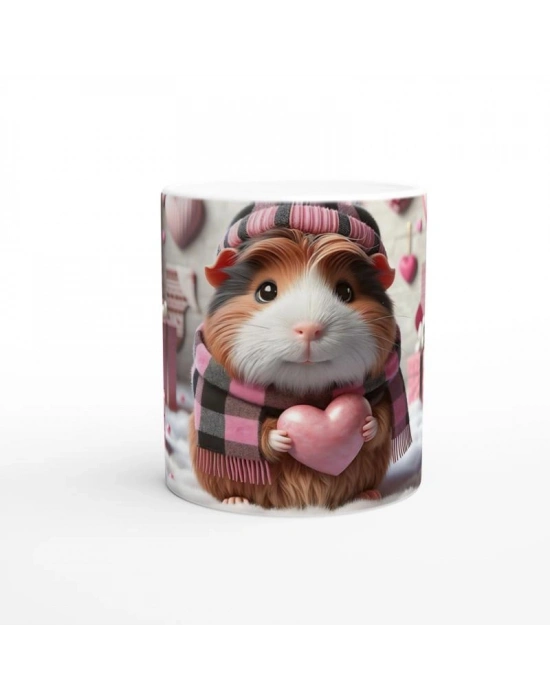 Kalpli Şapkalı Kobay Temalı Baskılı Kupa Bardak