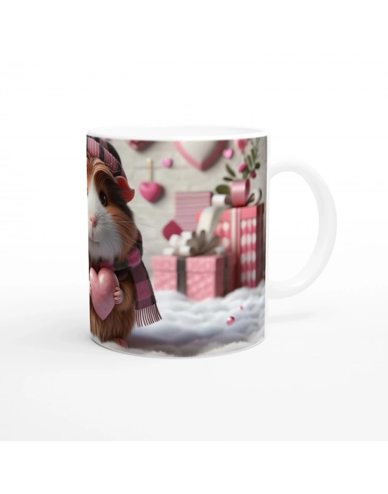 Kalpli Şapkalı Kobay Temalı Baskılı Kupa Bardak