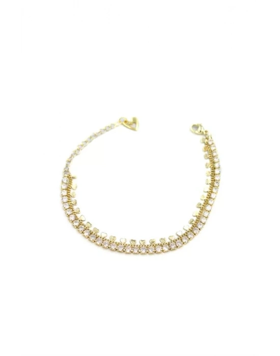 Kalpli Su Yolu Bileklik - Altın