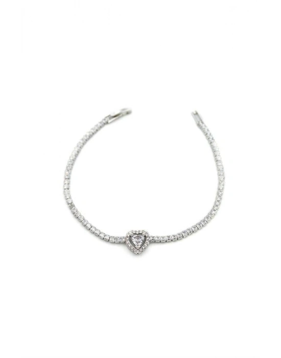 Kalpli Su Yolu Bileklik - Gümüş