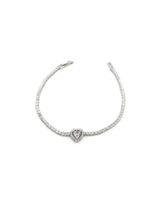 Kalpli Su Yolu Bileklik - Gümüş