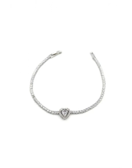 Kalpli Su Yolu Bileklik - Gümüş