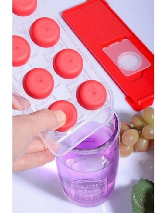 Kapaklı Buz Kalıbı Yapışmaz - Bas Parmak Kolay Çıkar