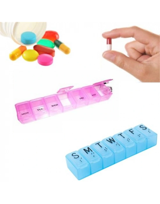 Kapaklı Haftalık İlaç Kutusu