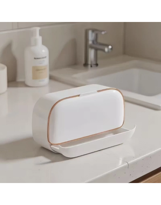 Kapaklı Ve Drenaj Bölmeli Duvara Monte Sabunluk