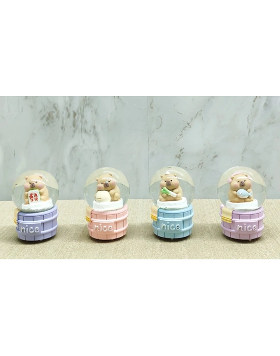 Kapibara Tasarımlı Işıklı Kar Küresi