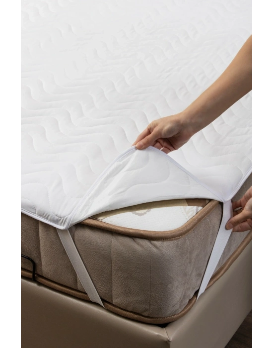 Kapitoneli Tek Kişilik Yatak Koruyucu Sıvı Geçirmez Alez (90 X 200 )