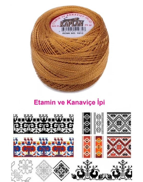 Kaplan Etamin Ve Kanaviçe İpi 8 No Kod/Renk: 1012 - Royaleks