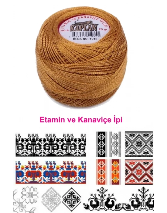 Kaplan Etamin Ve Kanaviçe İpi 8 No Kod/Renk: 1012 - Royaleks