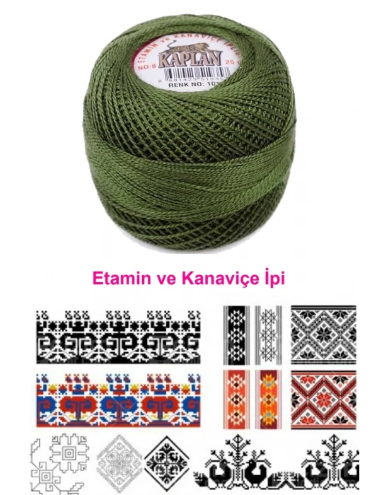 Kaplan Etamin Ve Kanaviçe İpi 8 No Kod/Renk: 1015 - Royaleks