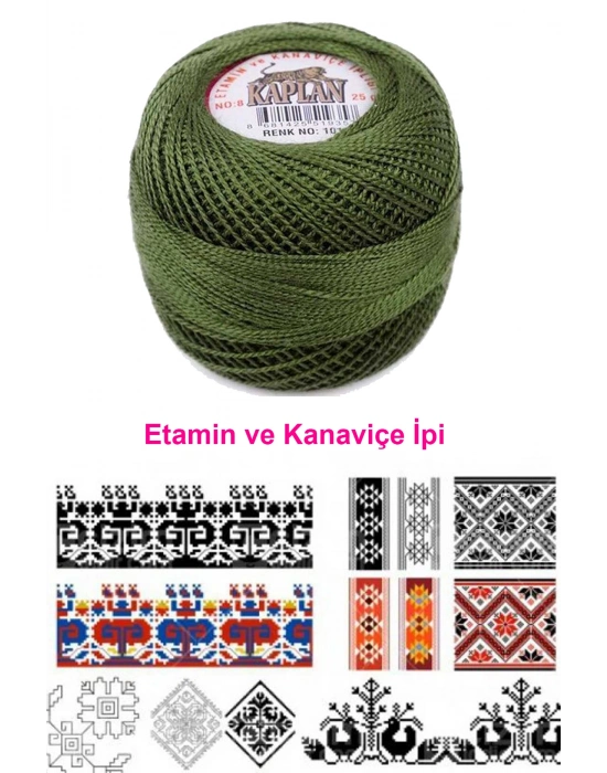 Kaplan Etamin Ve Kanaviçe İpi 8 No Kod/Renk: 1015 - Royaleks