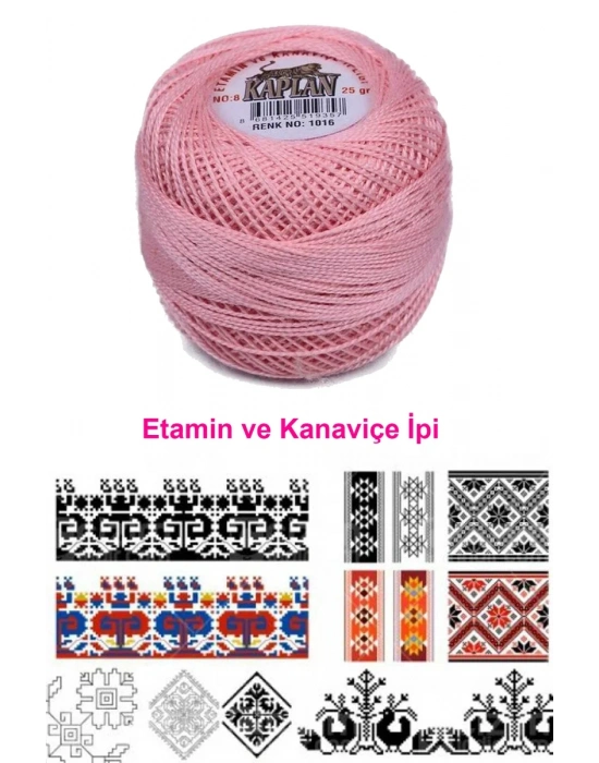 Kaplan Etamin Ve Kanaviçe İpi 8 No Kod/Renk: 1016 - Royaleks