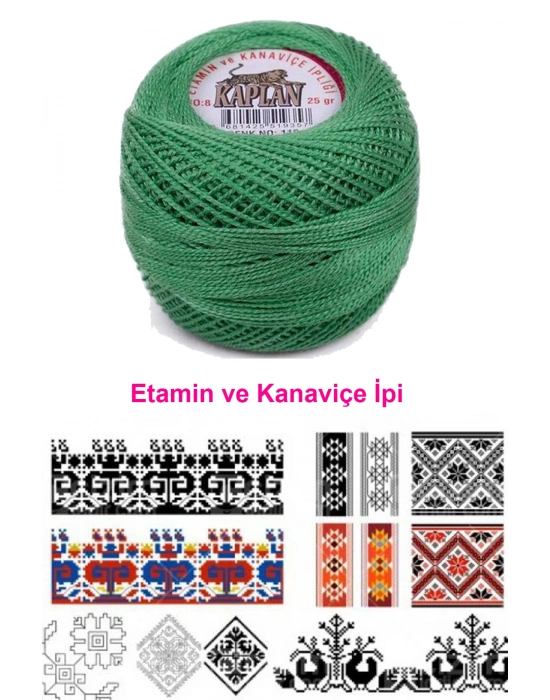 Kaplan Etamin Ve Kanaviçe İpi 8 No Kod/Renk: 110 - Royaleks