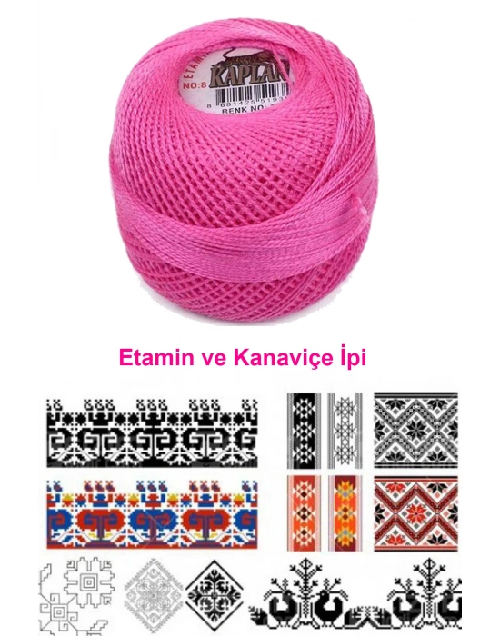 Kaplan Etamin Ve Kanaviçe İpi 8 No Kod/Renk: 111 - Royaleks