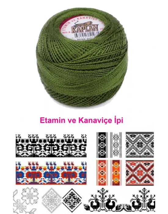 Kaplan Etamin Ve Kanaviçe İpi 8 No Kod/Renk: 116 - Royaleks