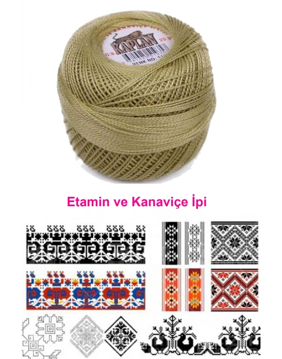 Kaplan Etamin Ve Kanaviçe İpi 8 No Kod/Renk: 118 - Royaleks