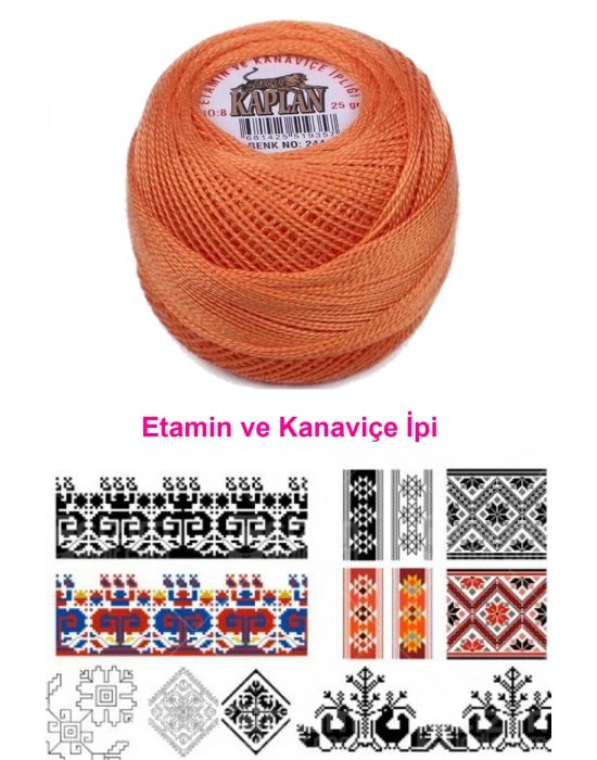 Kaplan Etamin Ve Kanaviçe İpi 8 No Kod/Renk: 244 - Royaleks