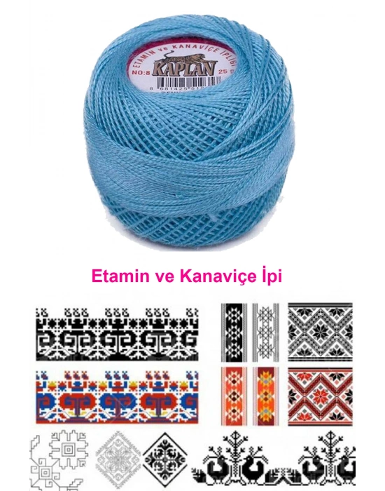 Kaplan Etamin Ve Kanaviçe İpi 8 No Kod/Renk: 293 - Royaleks