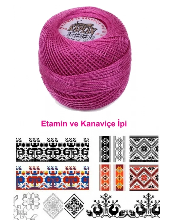 Kaplan Etamin Ve Kanaviçe İpi 8 No Kod/Renk: 305 - Royaleks