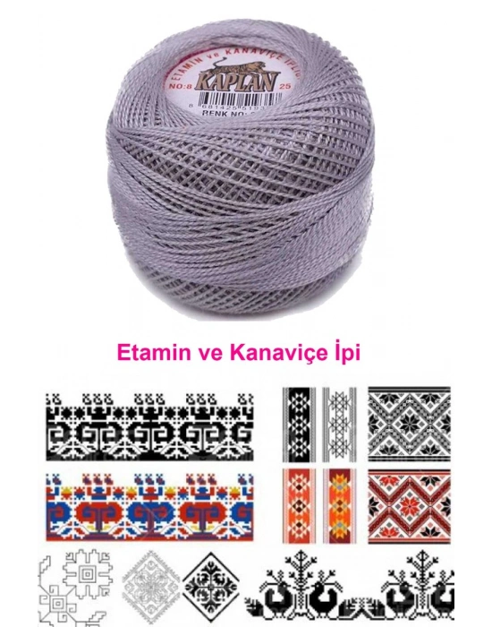 Kaplan Etamin Ve Kanaviçe İpi 8 No Kod/Renk: 316 - Royaleks