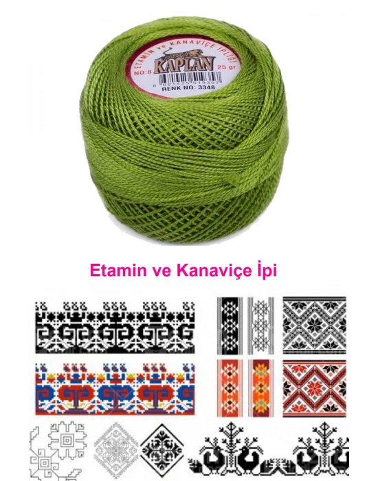 Kaplan Etamin Ve Kanaviçe İpi 8 No Kod/Renk: 3348 - Royaleks