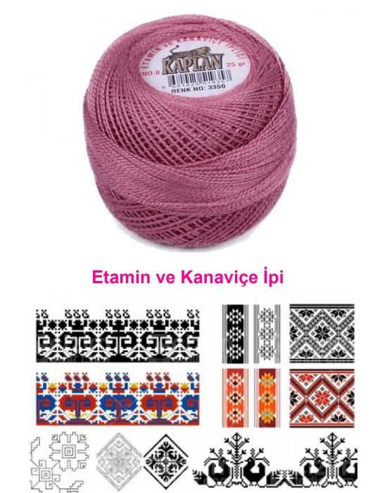 Kaplan Etamin Ve Kanaviçe İpi 8 No Kod/Renk: 3350 - Royaleks