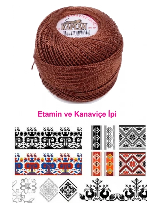Kaplan Etamin Ve Kanaviçe İpi 8 No Kod/Renk: 400 - Royaleks