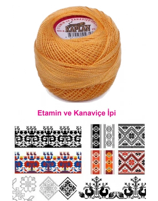 Kaplan Etamin Ve Kanaviçe İpi 8 No Kod/Renk: 444 - Royaleks
