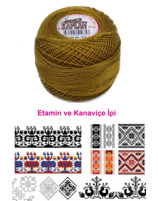 Kaplan Etamin Ve Kanaviçe İpi 8 No Kod/Renk: 470 - Royaleks
