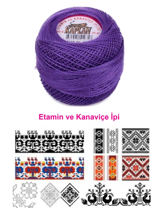 Kaplan Etamin Ve Kanaviçe İpi 8 No Kod/Renk: 495 - Royaleks