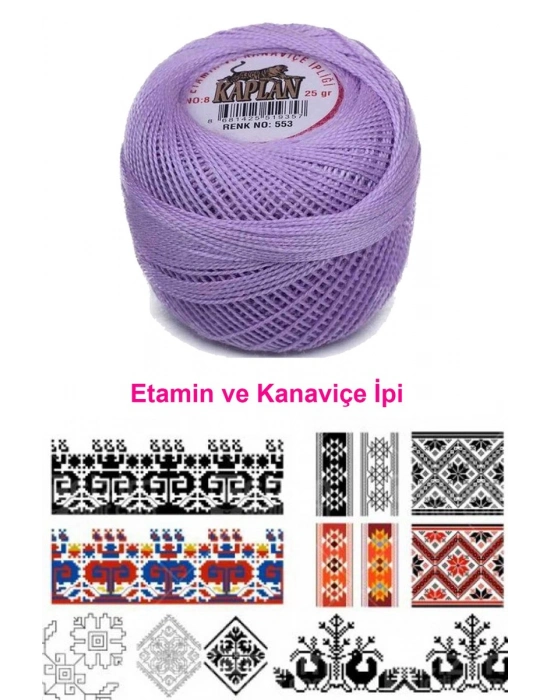 Kaplan Etamin Ve Kanaviçe İpi 8 No Kod/Renk: 553 - Royaleks