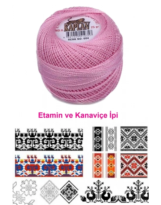 Kaplan Etamin Ve Kanaviçe İpi 8 No Kod/Renk: 604 - Royaleks