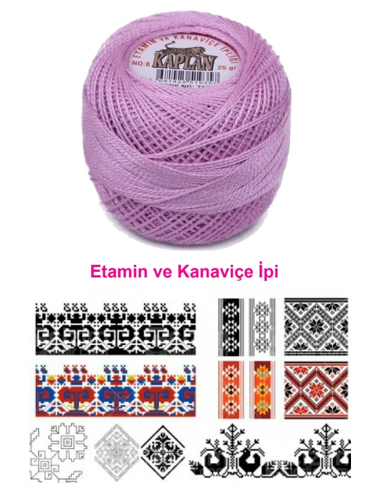 Kaplan Etamin Ve Kanaviçe İpi 8 No Kod/Renk: 717 - Royaleks