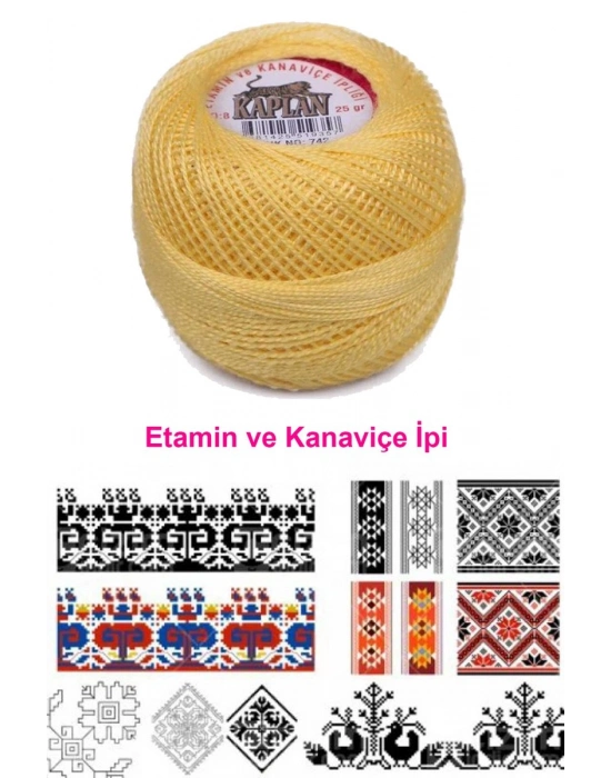 Kaplan Etamin Ve Kanaviçe İpi 8 No Kod/Renk: 742 - Royaleks