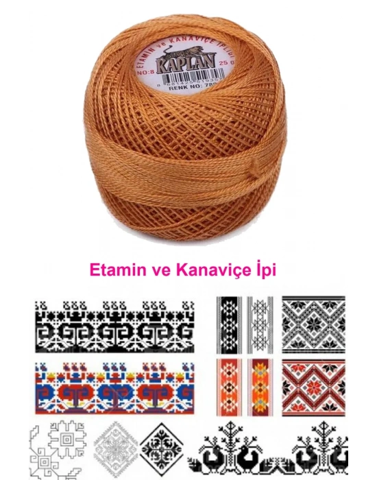 Kaplan Etamin Ve Kanaviçe İpi 8 No Kod/Renk: 780 - Royaleks