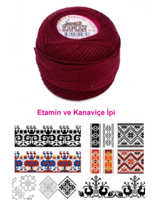 Kaplan Etamin Ve Kanaviçe İpi 8 No Kod/Renk: 902 - Royaleks